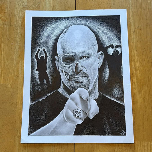 Stone Cold Steve Austin Wrestling Art Print Wall Home Decor Wrestle 11"x 14"