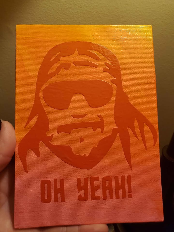 Handpainted Macho Man Randy Savage Sign Art