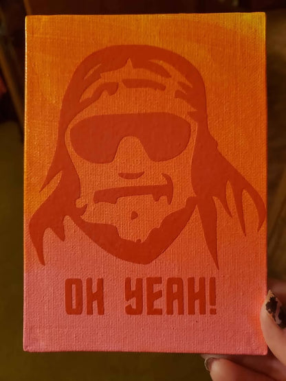 Handpainted Macho Man Randy Savage Sign Art