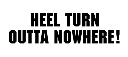 Heel Turn Outta Nowhere Wrestling Vinyl Decal Sticker Wrestle Fan