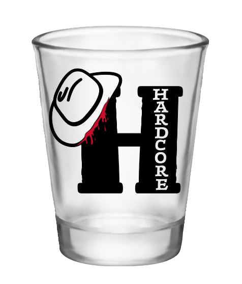 Cowboy Hat Hardcore Hillbilly Wrestling Shot Glass Barware Home Decor Wrestler Wrestling Fan