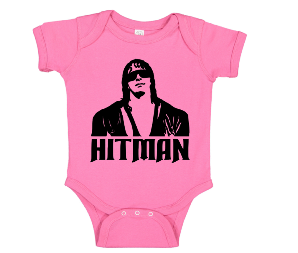HItman Bret Hart Wrestling Childrens Bodysuit Newborn - 24 Months Wrestler Fan