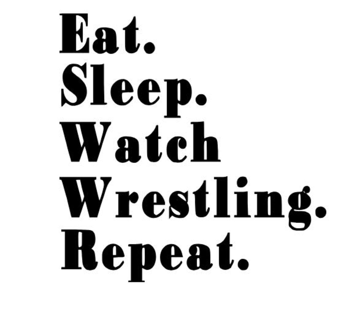 Eat Sleep Repeat Wrestling Decal Sticker