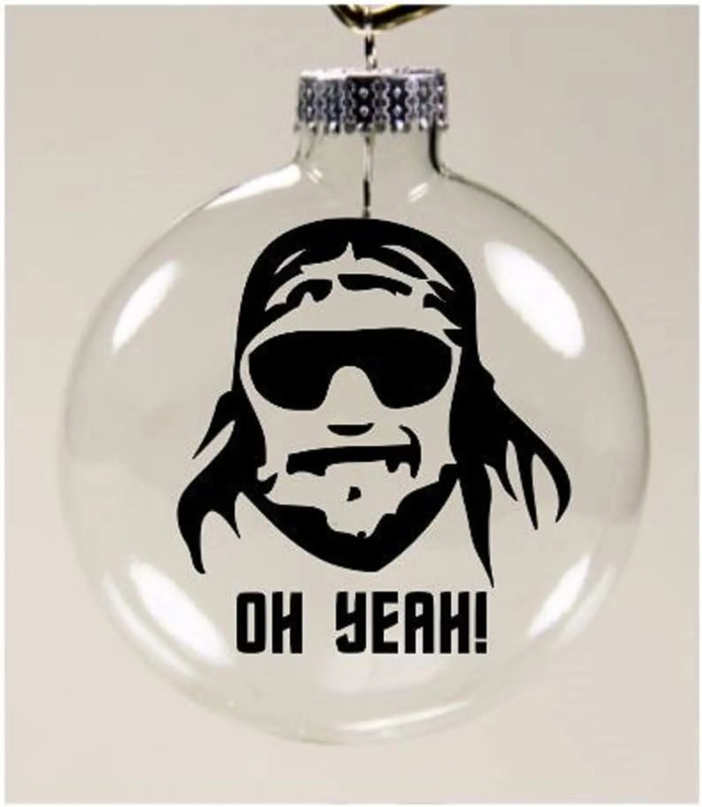 Macho Man Randy Savage Wrestling Clear Christmas Ornament Shatterproof