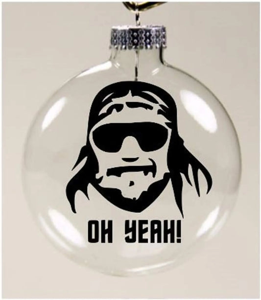 Macho Man Randy Savage Wrestling Clear Christmas Ornament Shatterproof