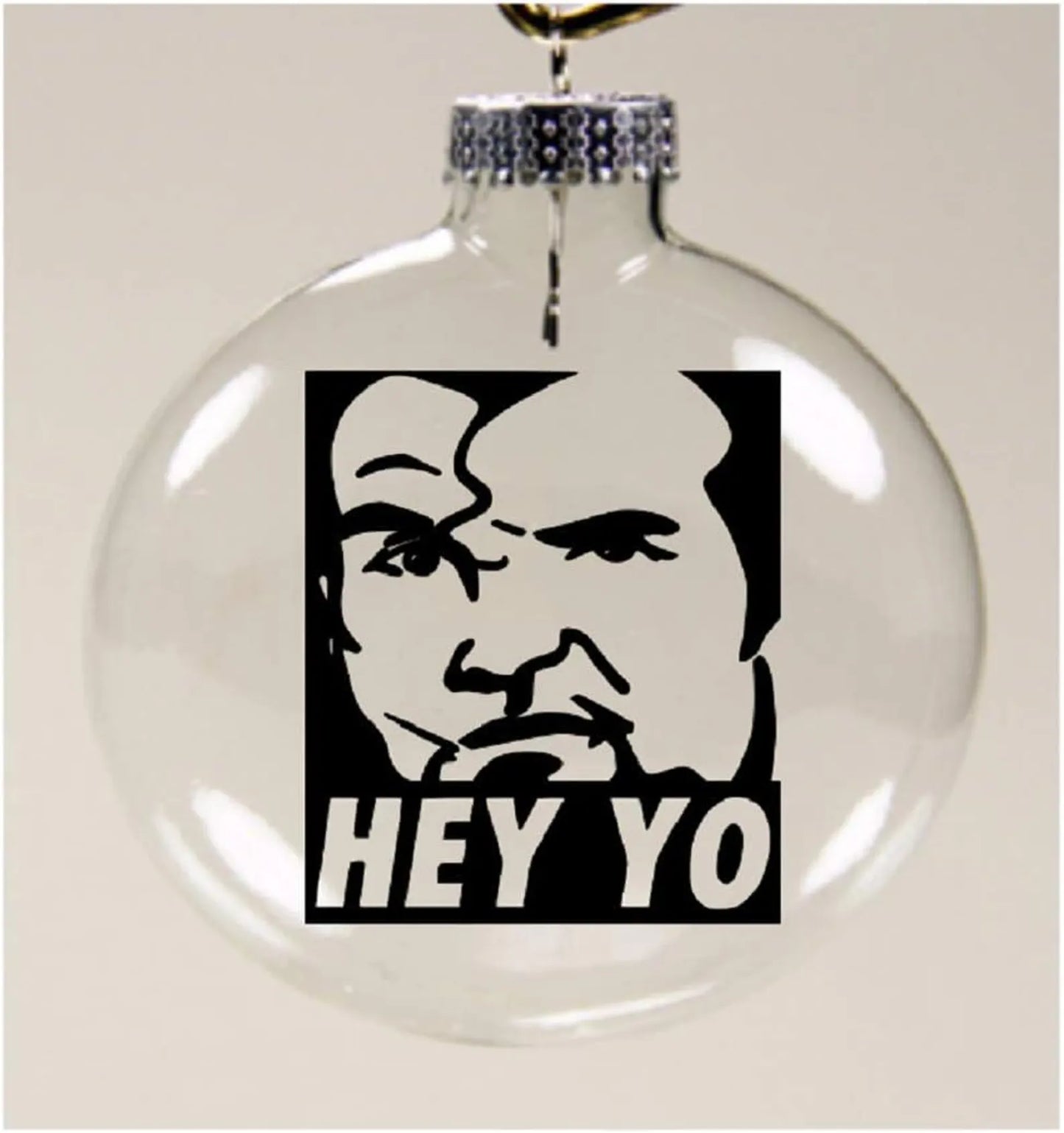 Hey Yo Razor Ramon Wrestling Clear Christmas Ornament Shatterproof