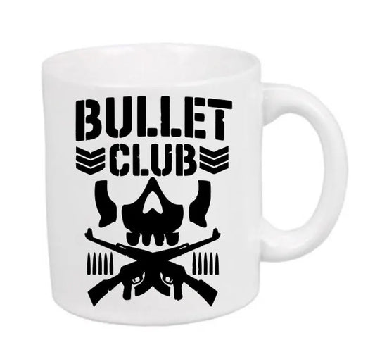 Bullet Club Wrestling White Mug Cup Coffee Home Decor Wrestler Fan