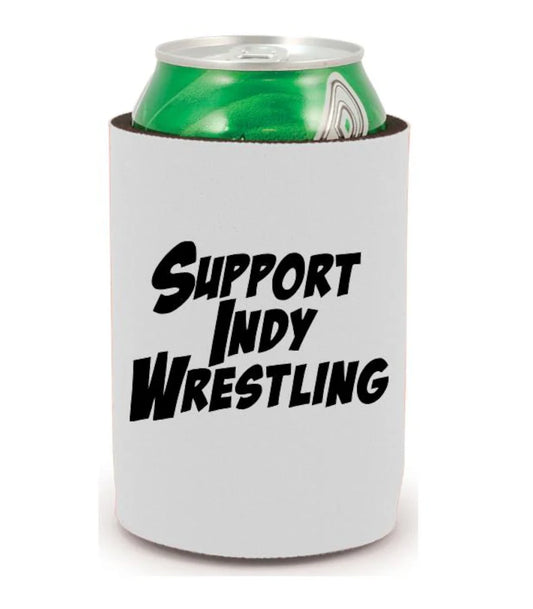Support Indy Wrestling Can Cooler Holder Home Decor Wrestler Fan