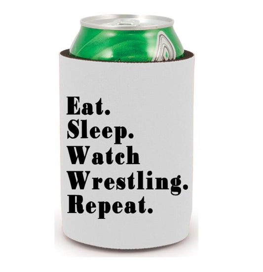 Eat Sleep Wrestling Can Cooler Holder Home Decor Wrestler Fan