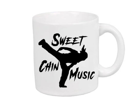 Sweet Chin Music Shawn Michaels White Mug Cup Coffee Home Decor Wrestler Fan