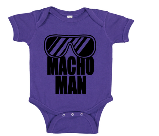 Macho Man Randy Savage Wrestling Childrens Bodysuit Newborn - 24 Months Wrestler Fan