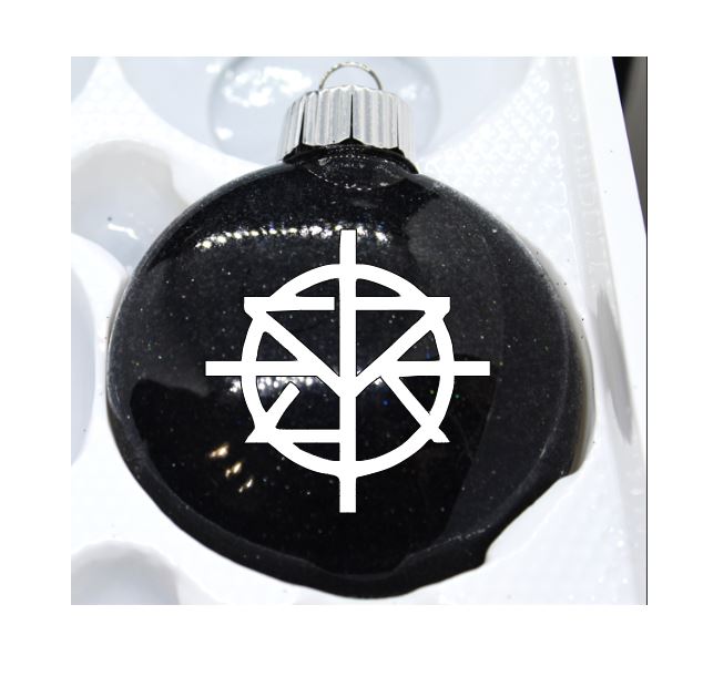 Seth Rollins Wrestling Black Glitter Christmas Ornament Shatterproof