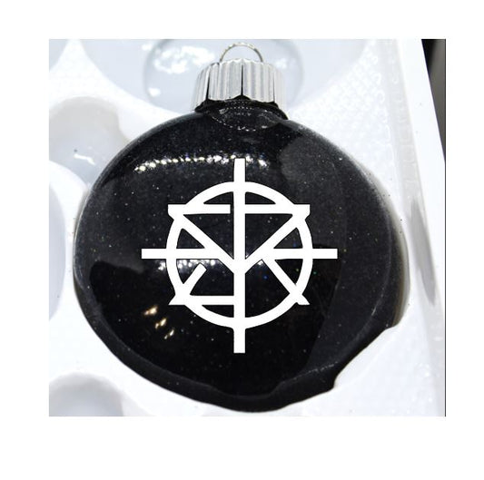 Seth Rollins Wrestling Black Glitter Christmas Ornament Shatterproof